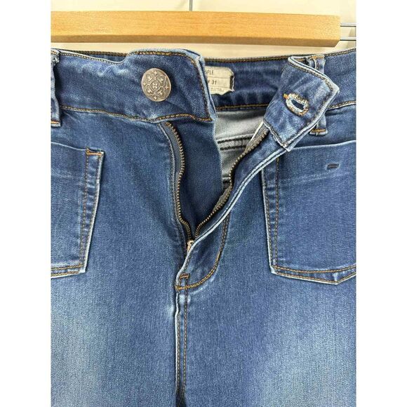 Free People Blue Jeans Flat Front Pockets Denim Women's Size 31 - Picture 6 of 9
